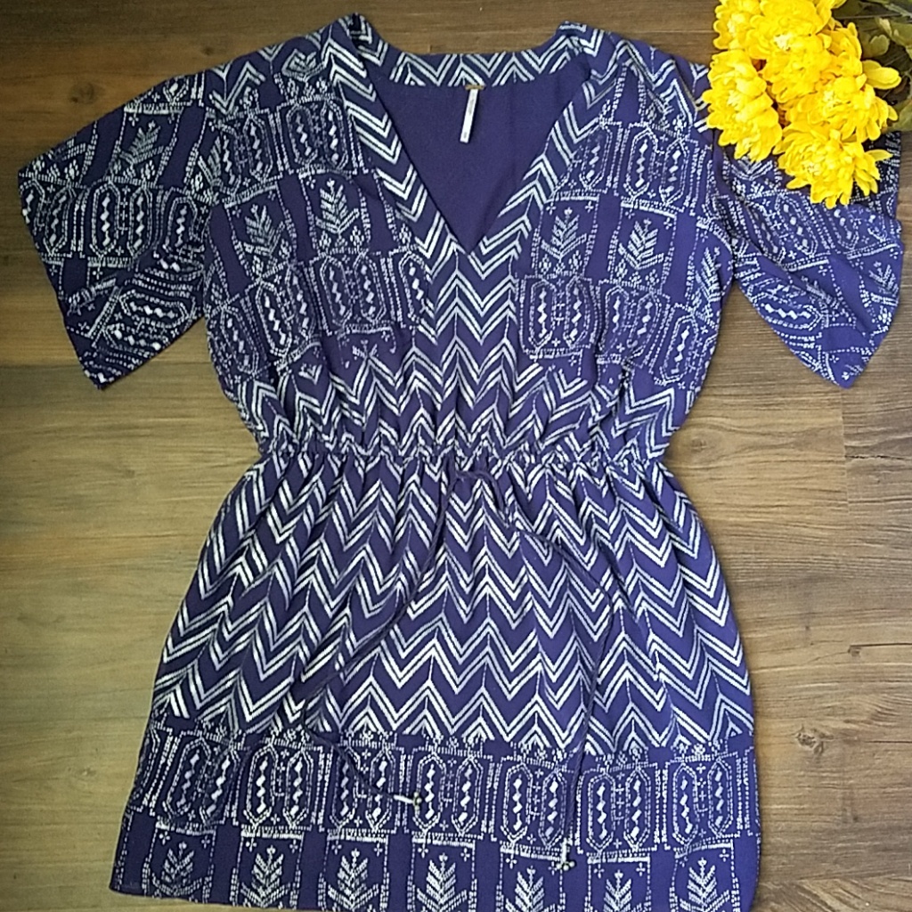 Free People Purple Printed Dress